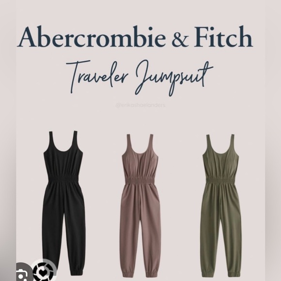 Abercrombie Traveler Jumpsuit Olive Green Sz S - Picture 2 of 7